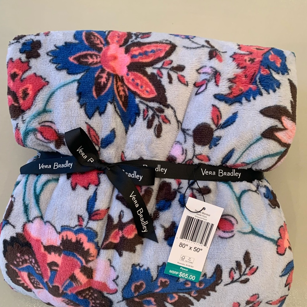Vera Bradley Throw Blanket - Vineyard Floral NWT